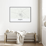 Foggia Map Landscape Poster