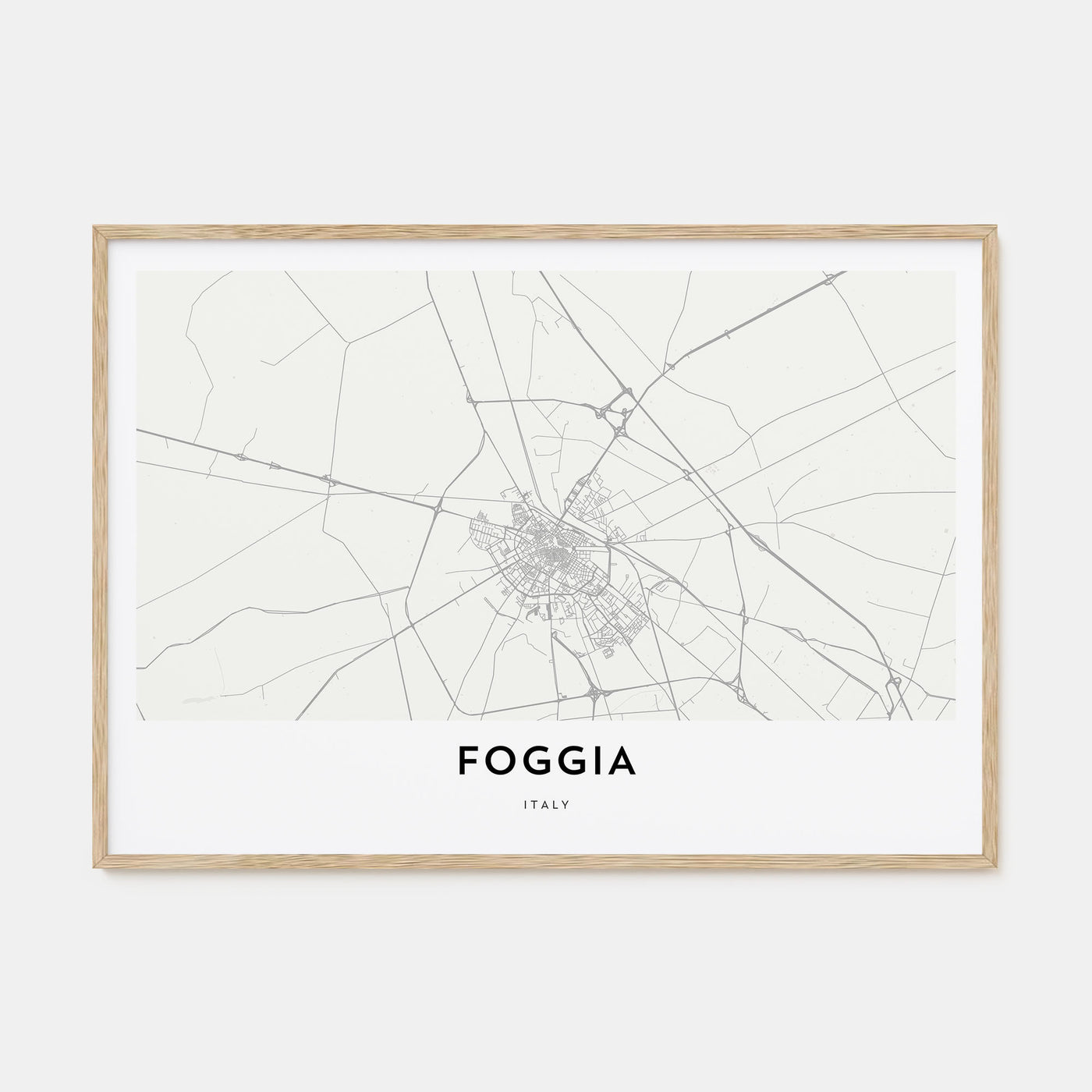 Foggia Map Landscape Poster