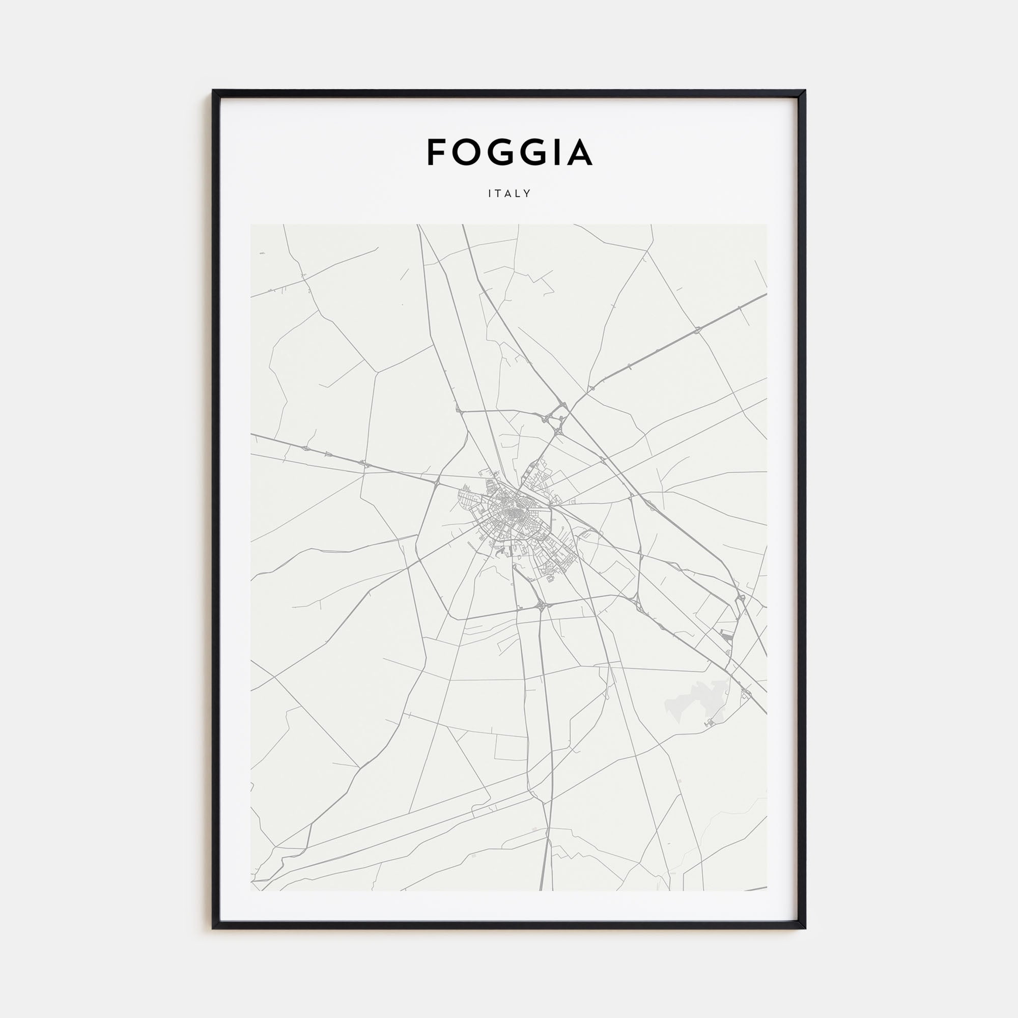 Foggia Map Portrait Poster