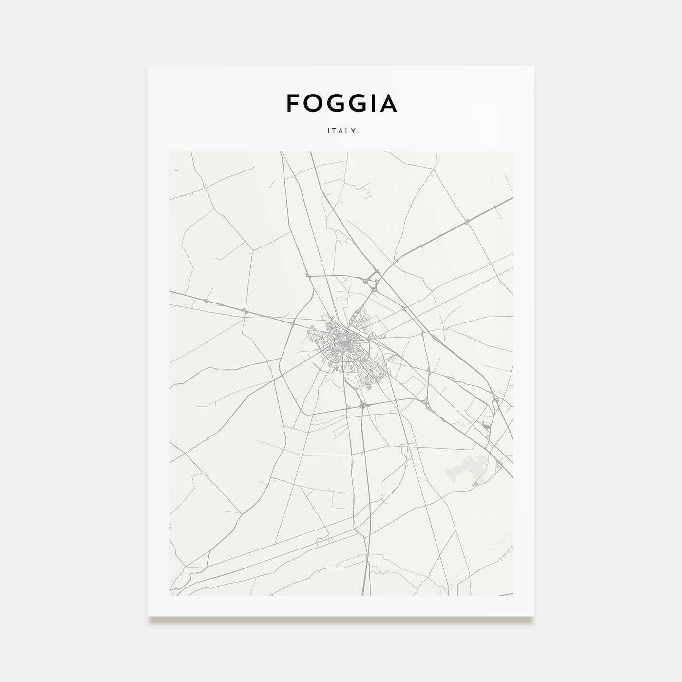 Foggia Map Portrait Poster