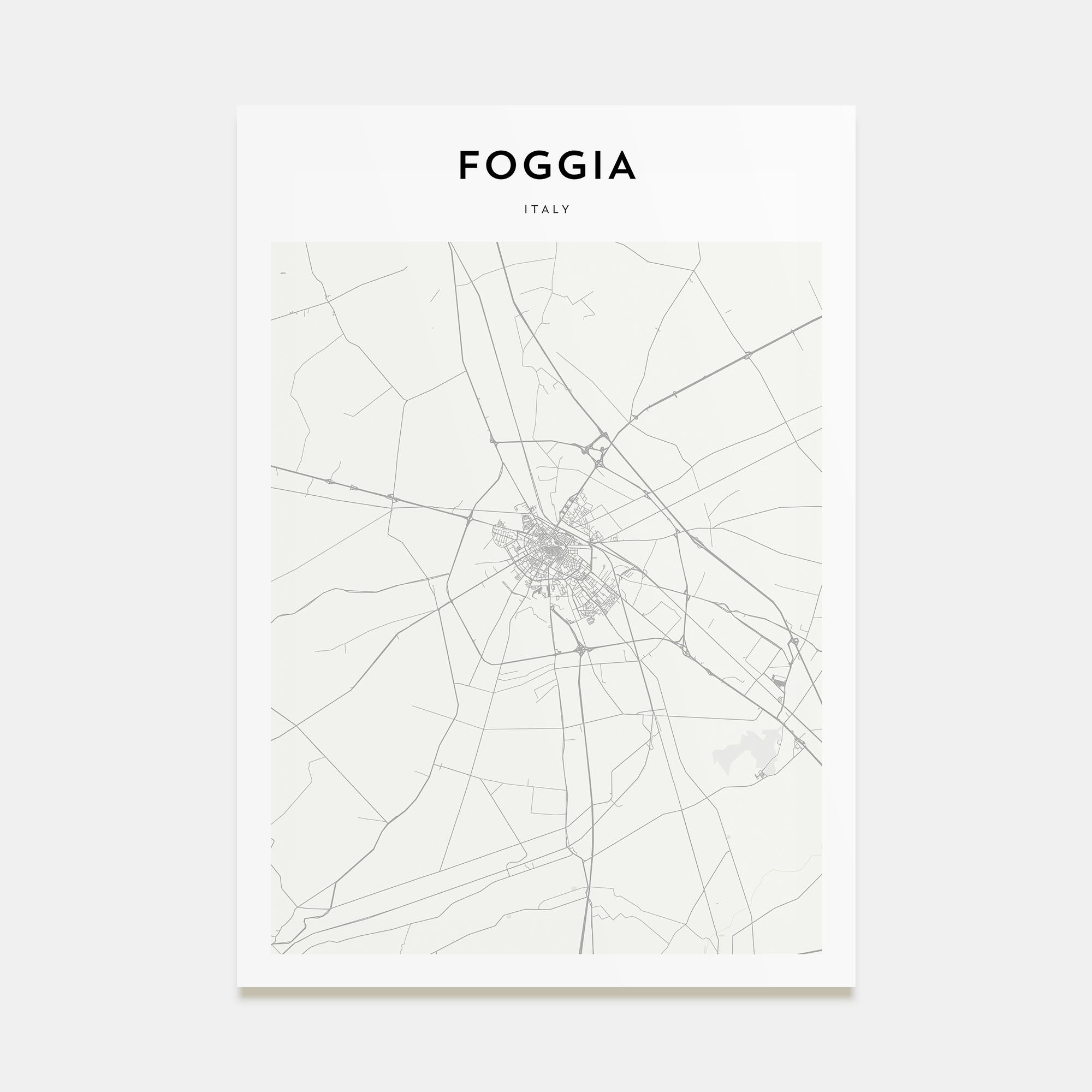 Foggia Map Portrait Poster