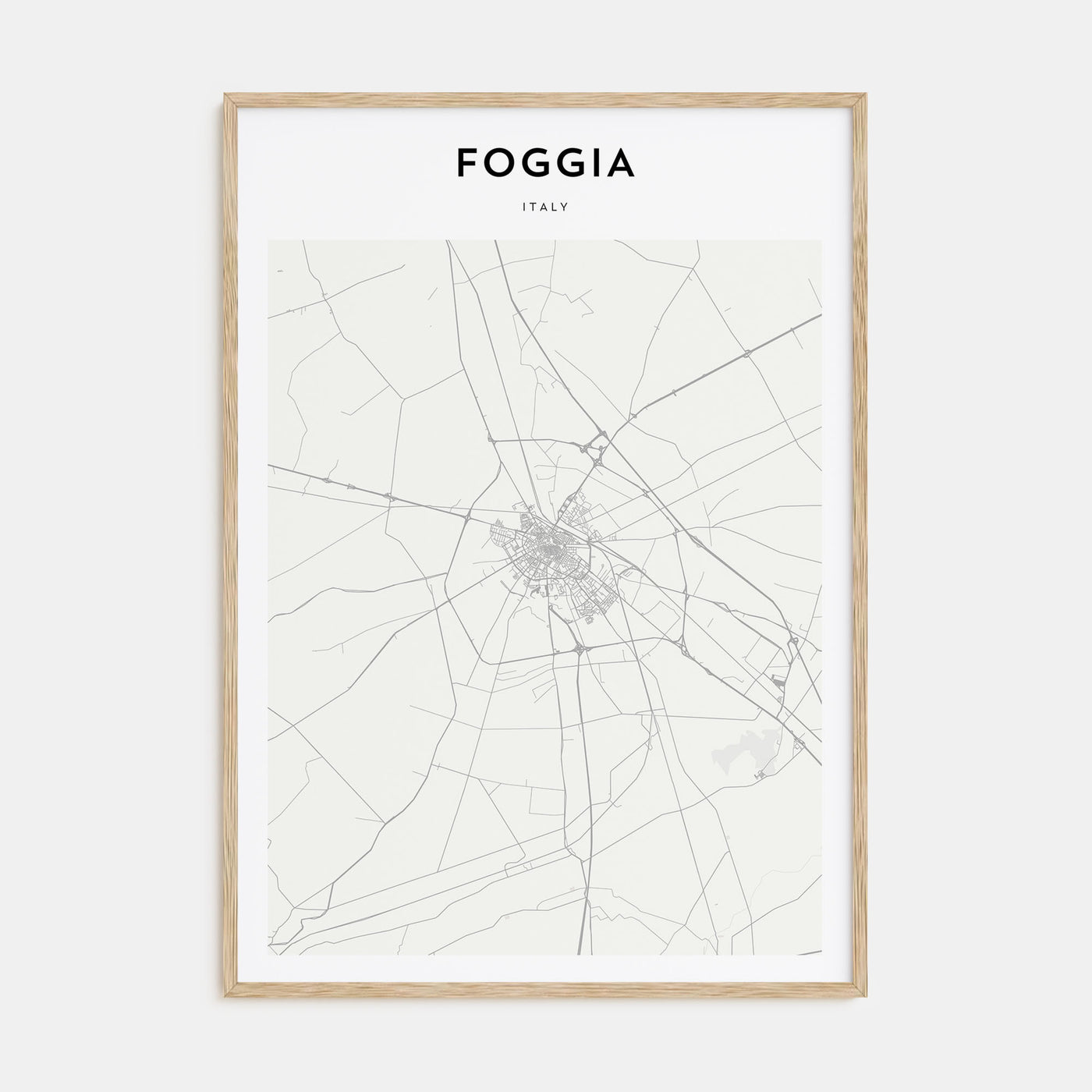 Foggia Map Portrait Poster