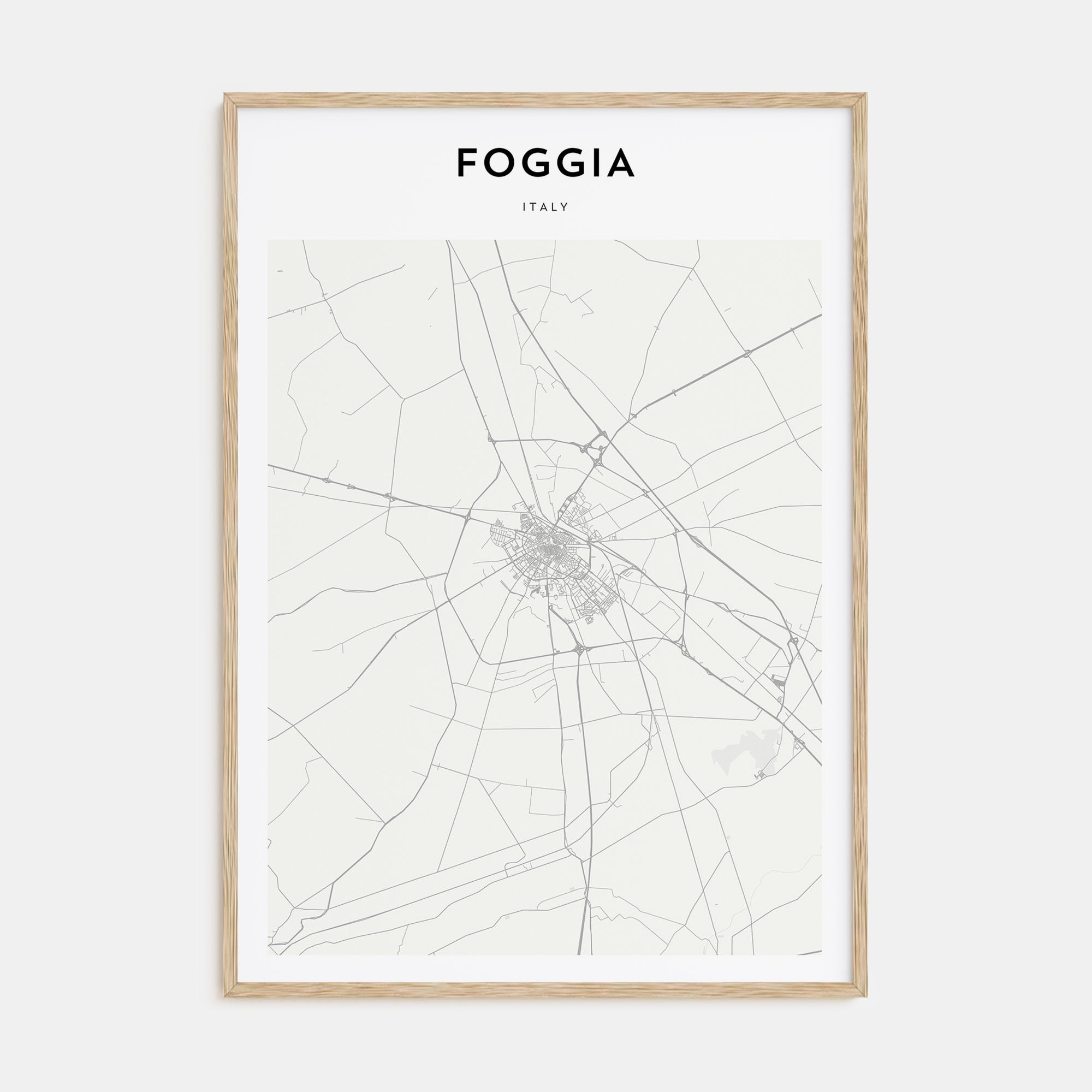 Foggia Map Portrait Poster
