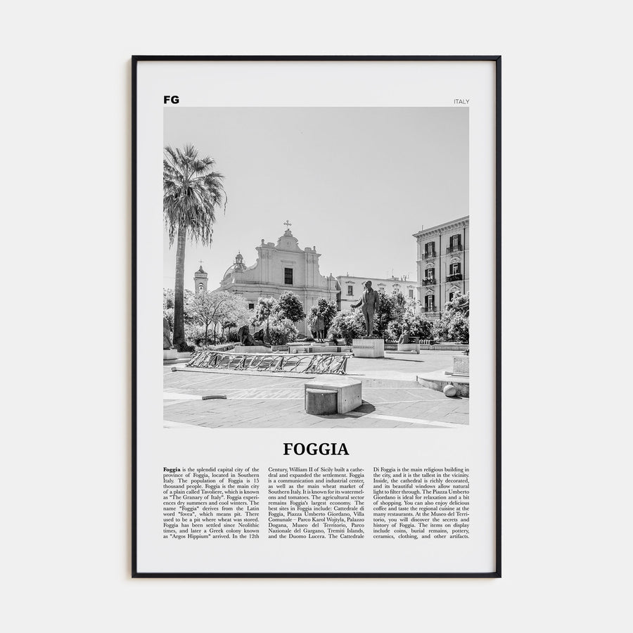 Foggia Travel B&W Poster