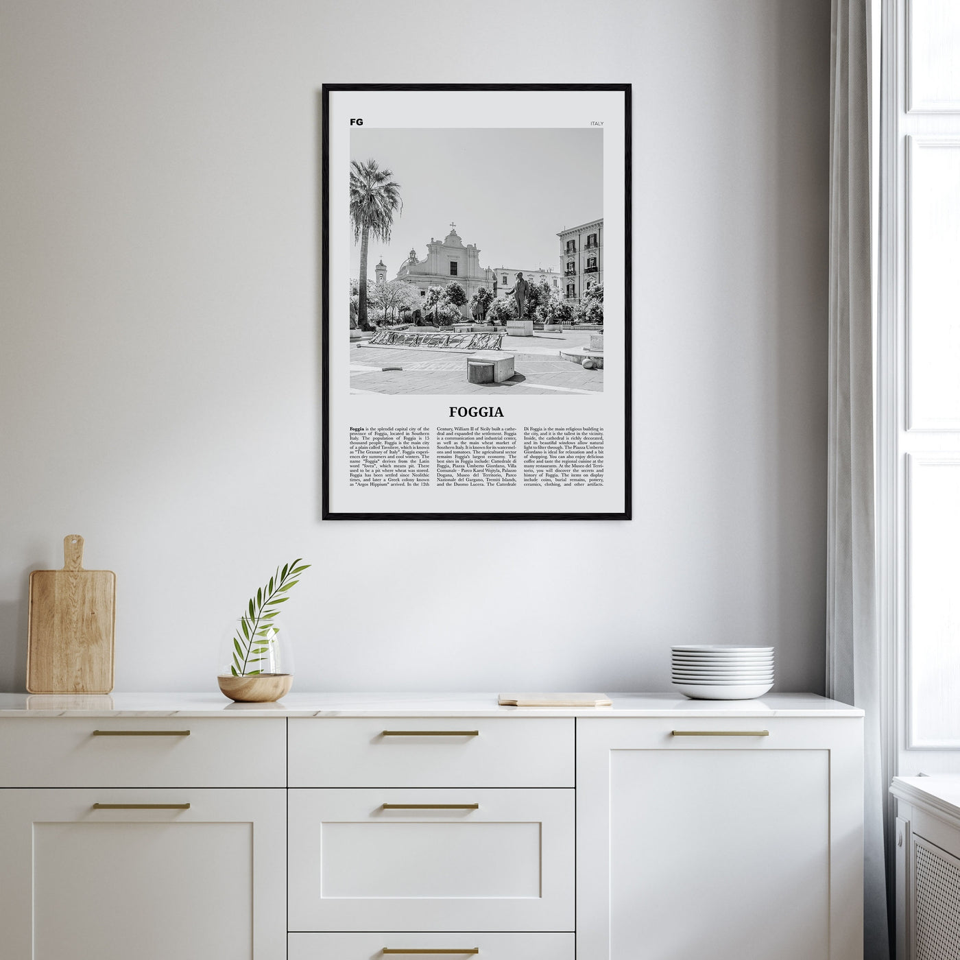 Foggia Travel B&W Poster