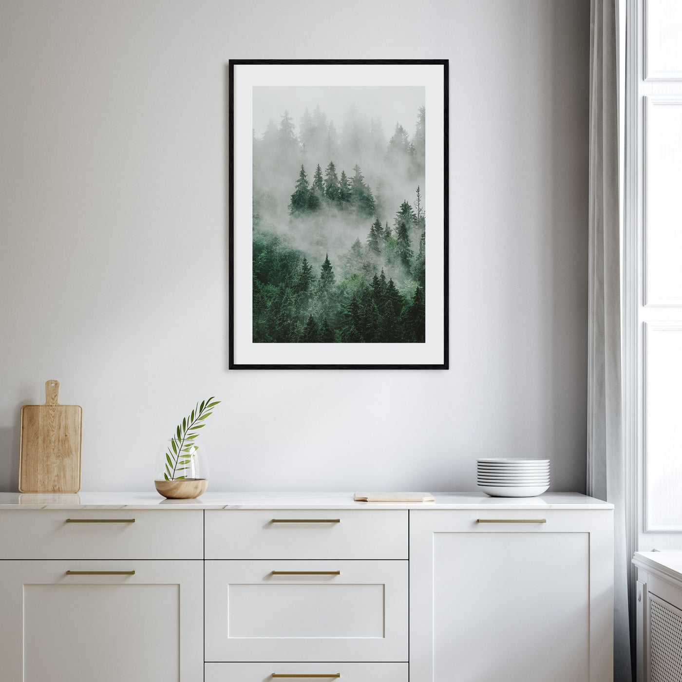 Foggy Forest Photo Color No 1 Poster