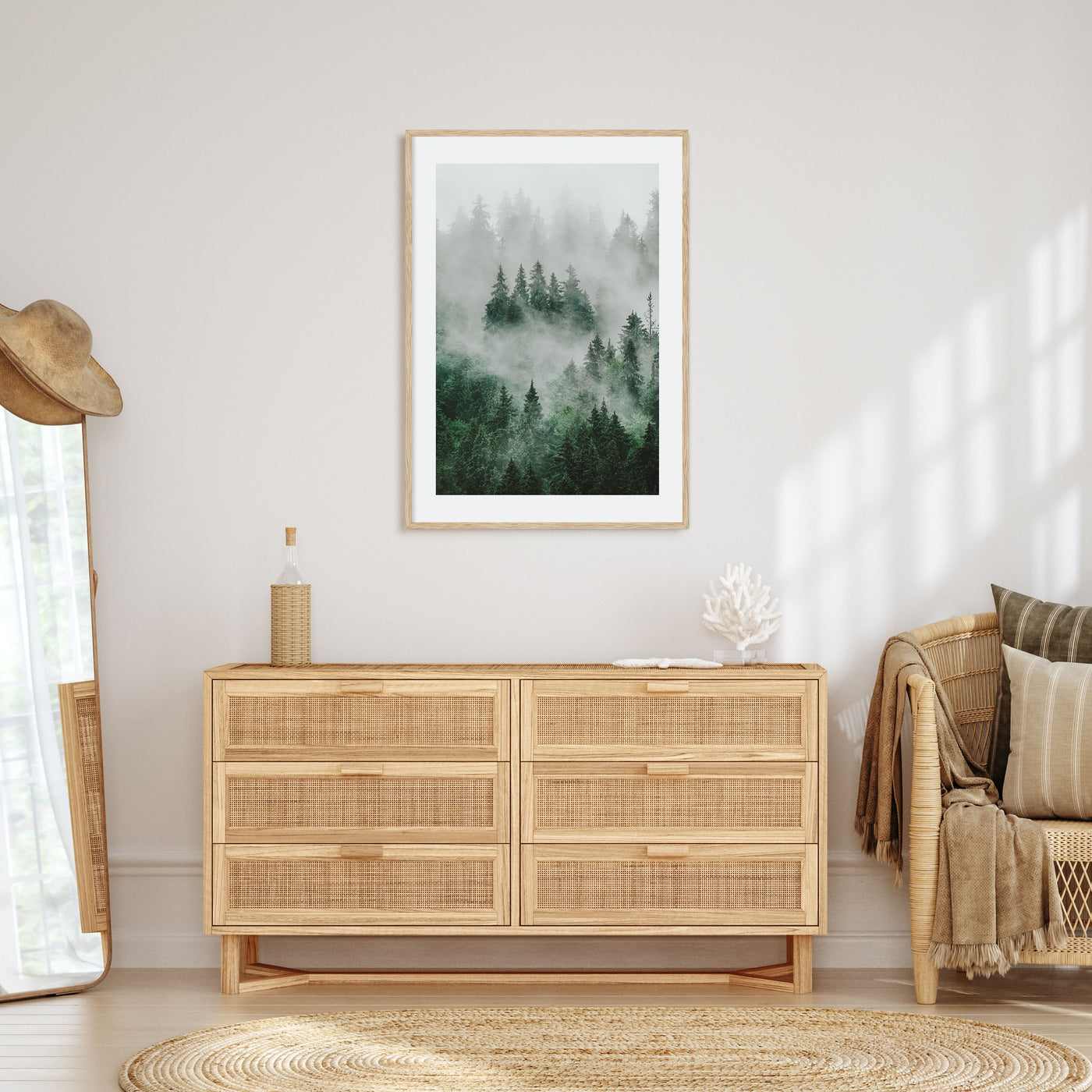 Foggy Forest Photo Color No 1 Poster