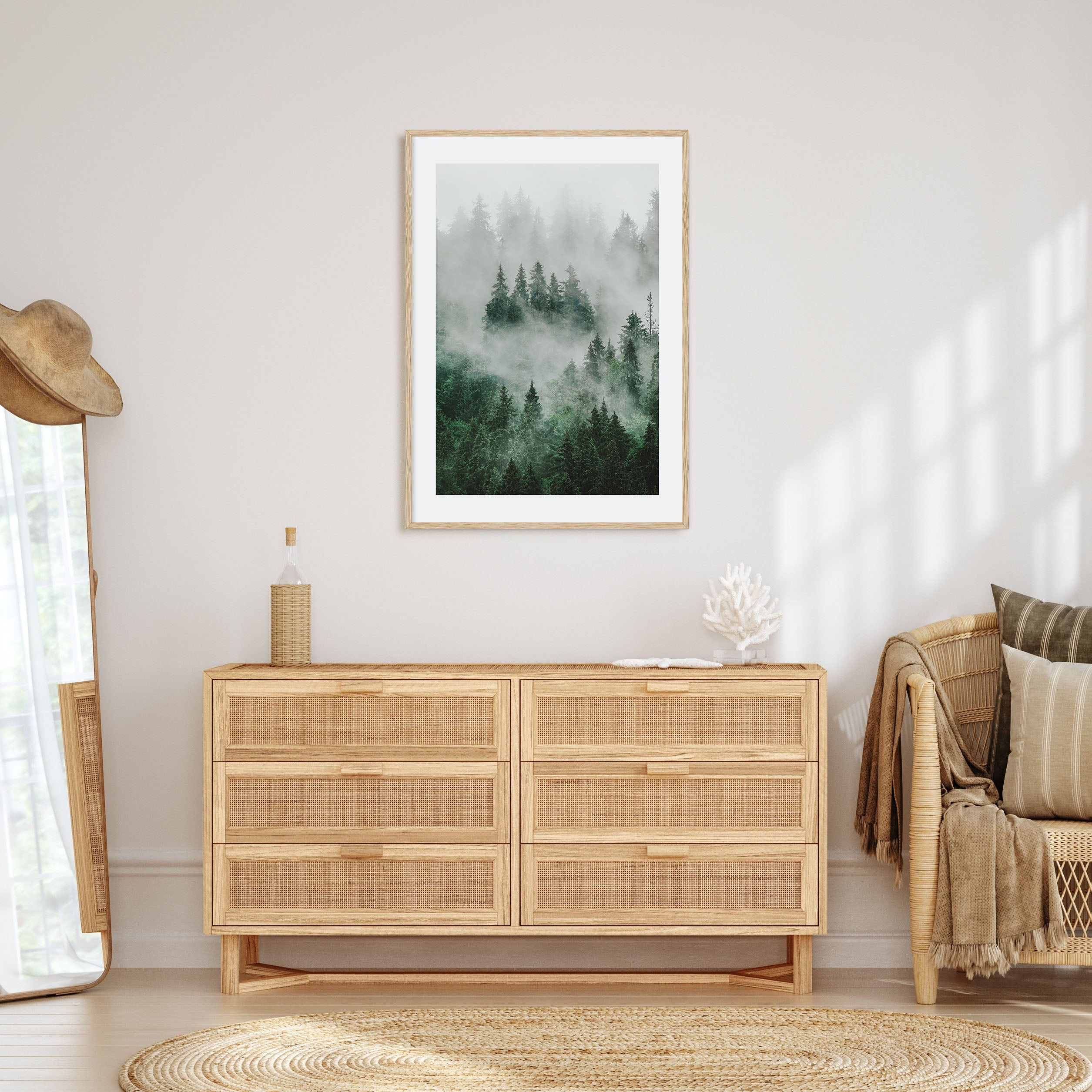 Foggy Forest Photo Color No 1 Poster