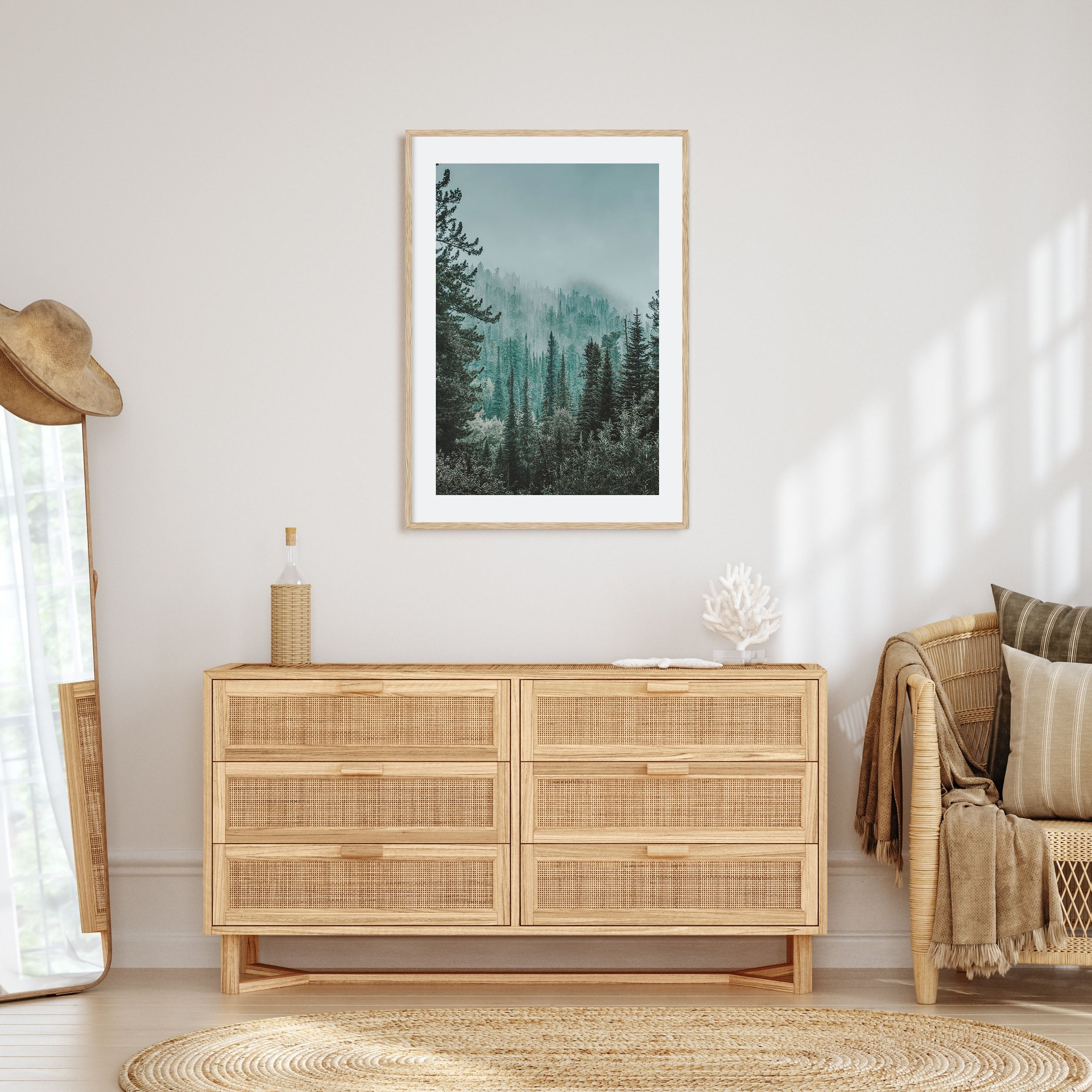 Foggy Forest Photo Color No 2 Poster