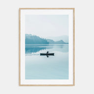 Foggy Lake Boat Photo Color Poster