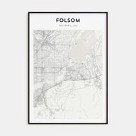 Folsom Map Portrait Poster