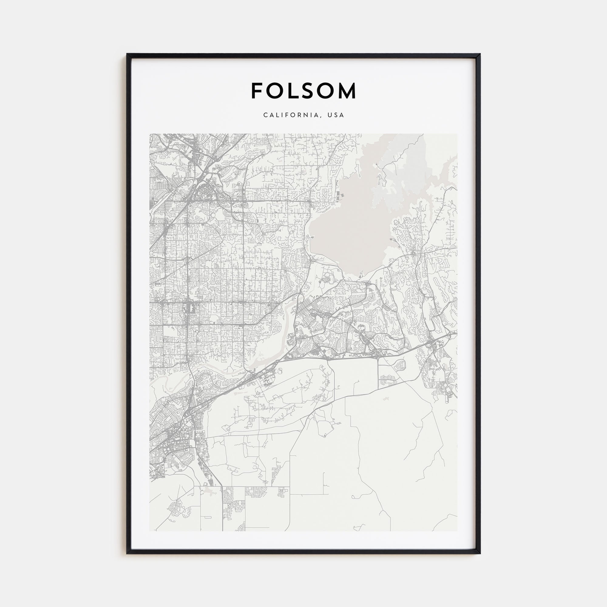 Folsom Map Portrait Poster