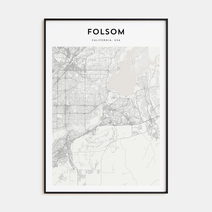 Folsom Map Portrait Poster