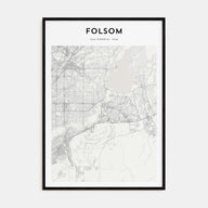 Folsom Map Portrait Poster