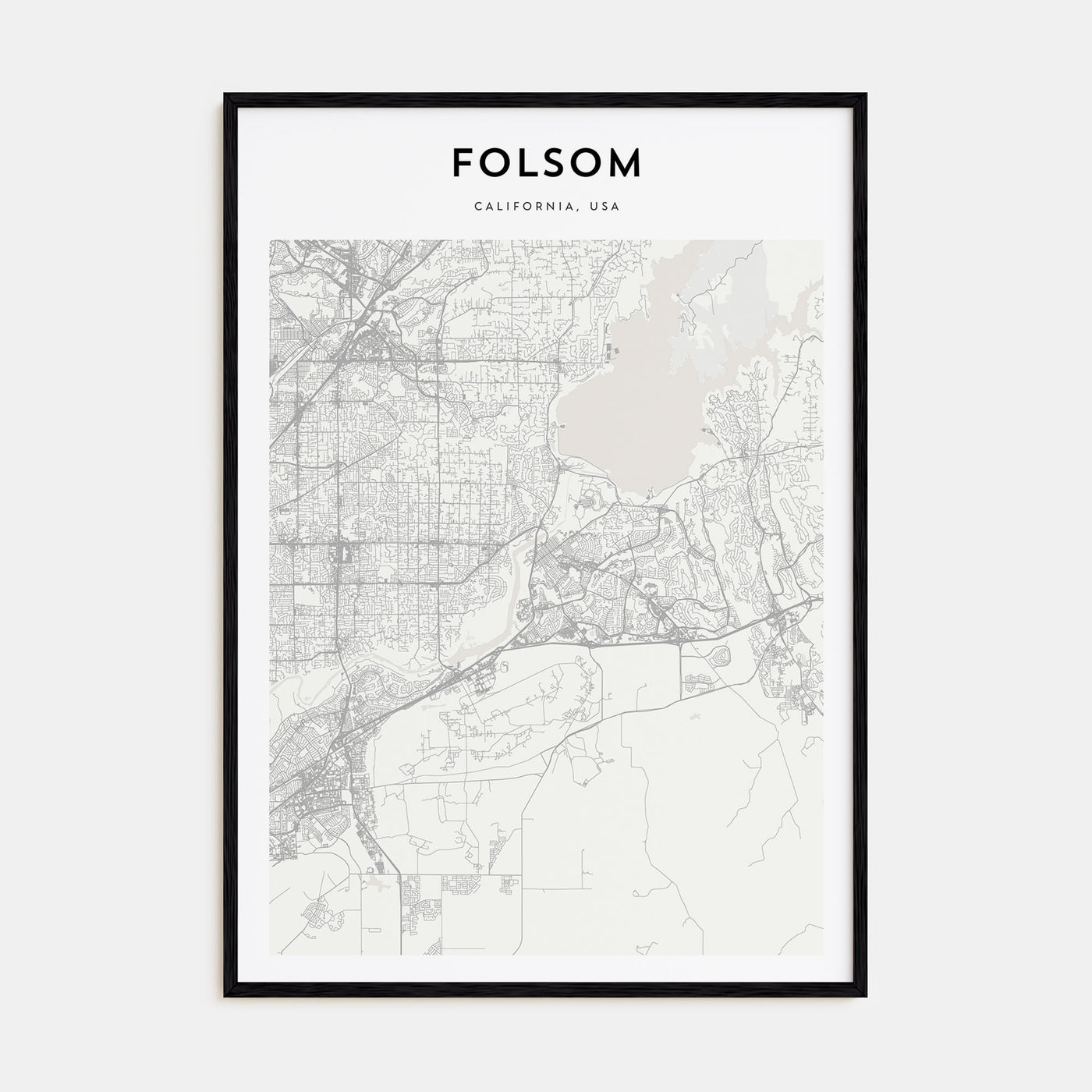 Folsom Map Portrait Poster