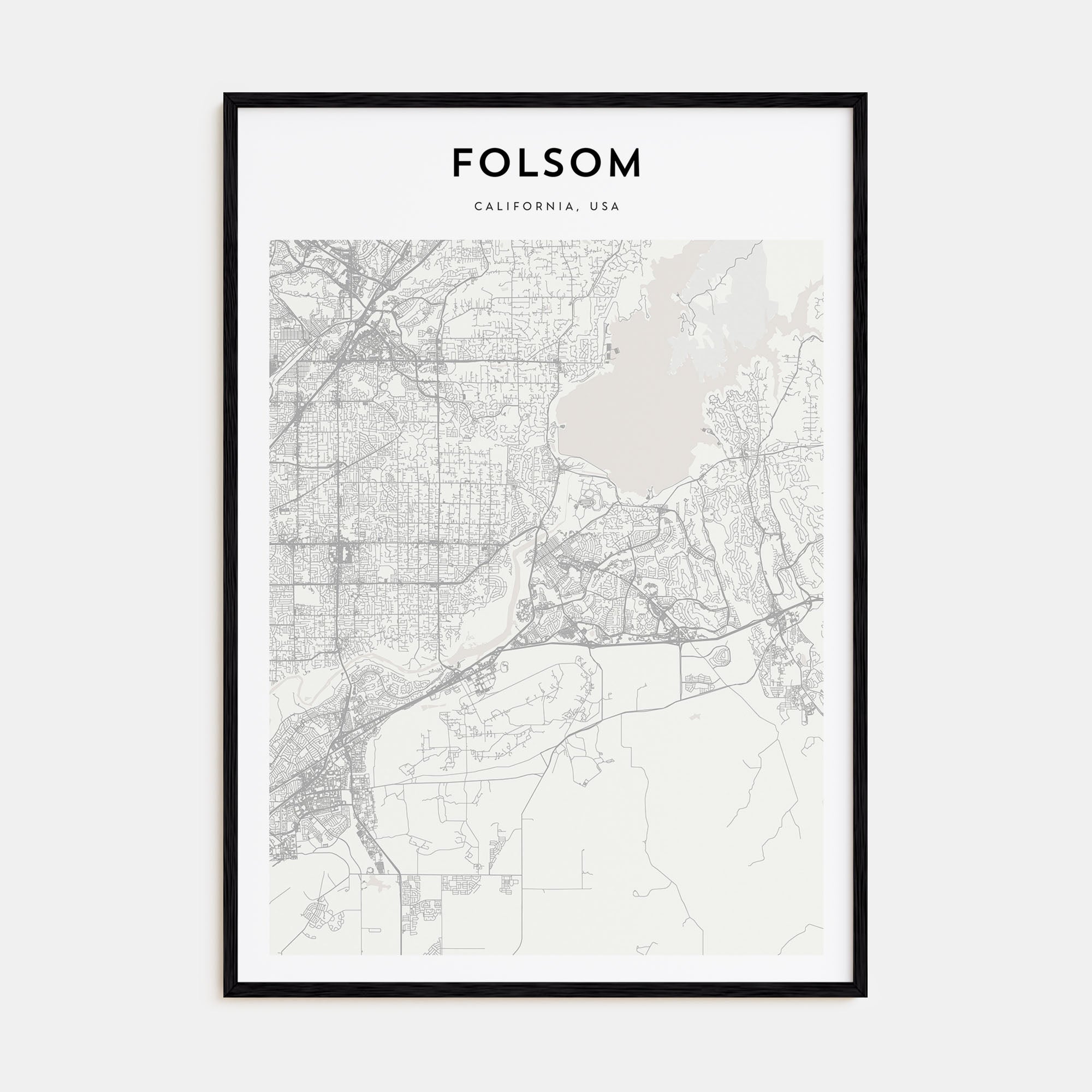 Folsom Map Portrait Poster
