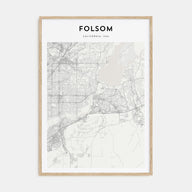 Folsom Map Portrait Poster