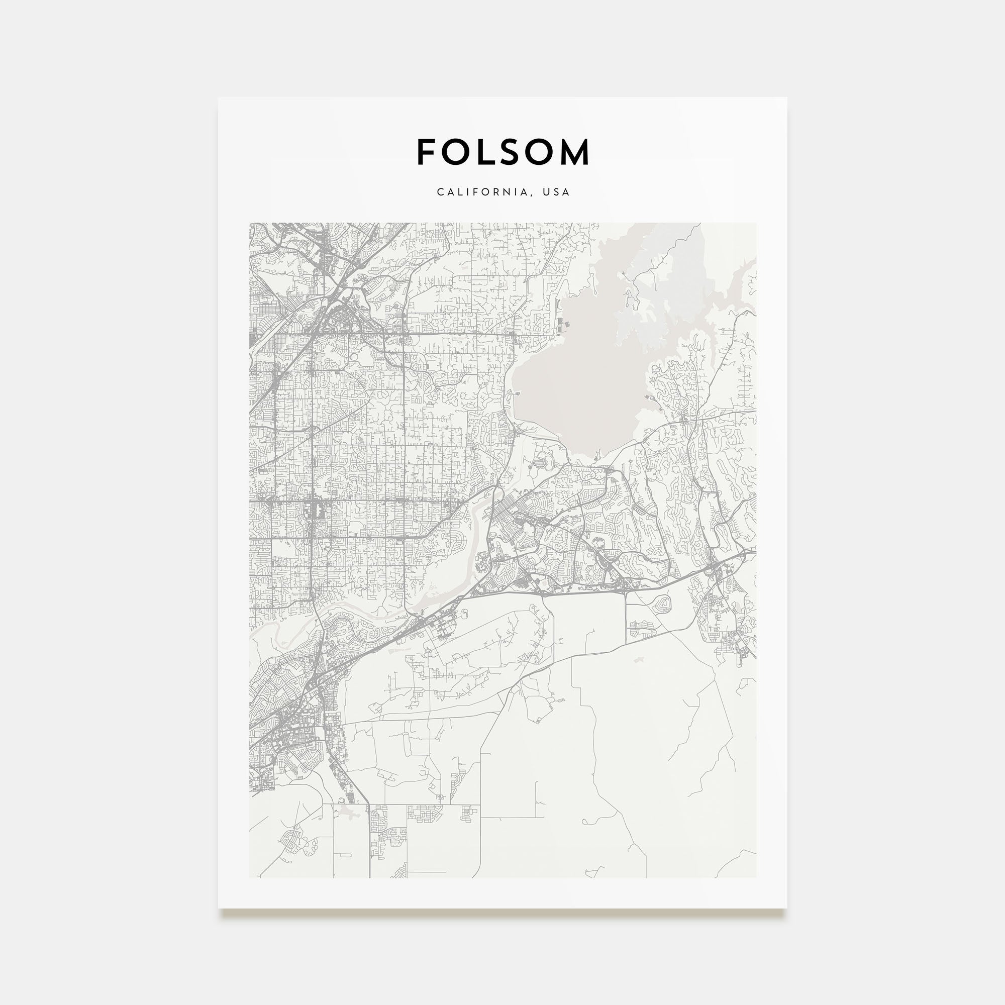 Folsom Map Portrait Poster