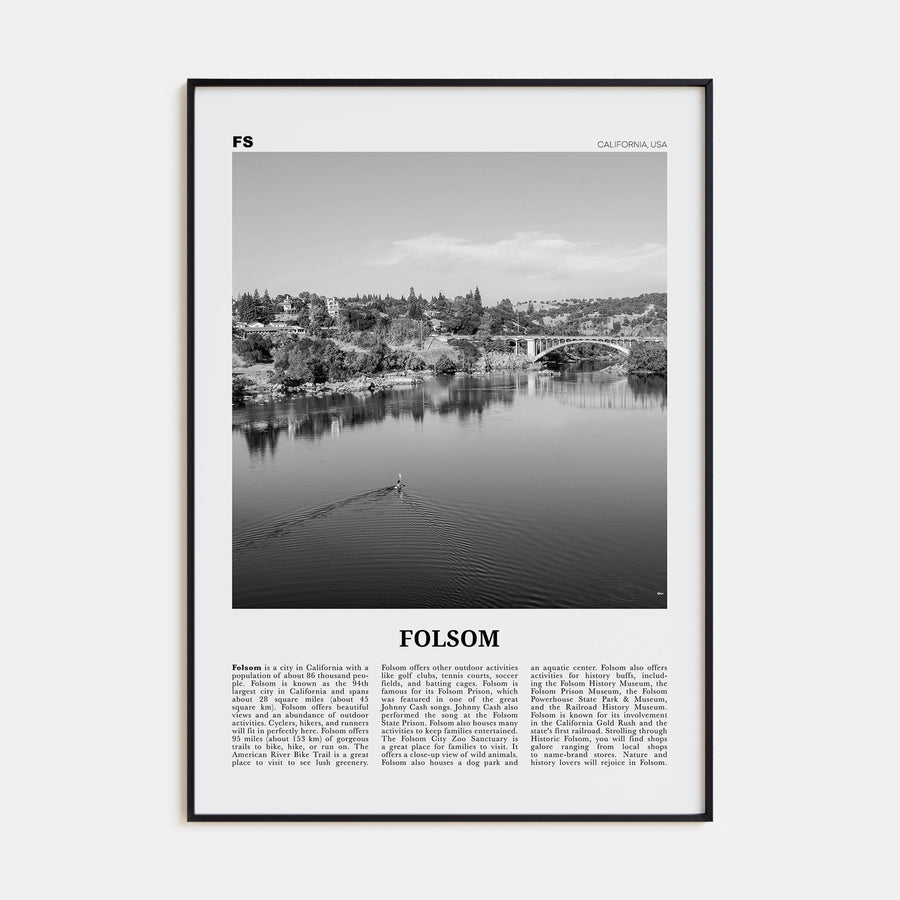 Folsom Travel B&W Poster