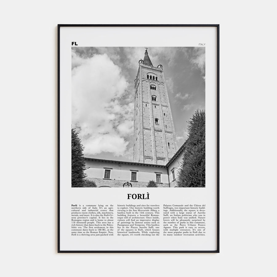 Forlì Travel B&W Poster