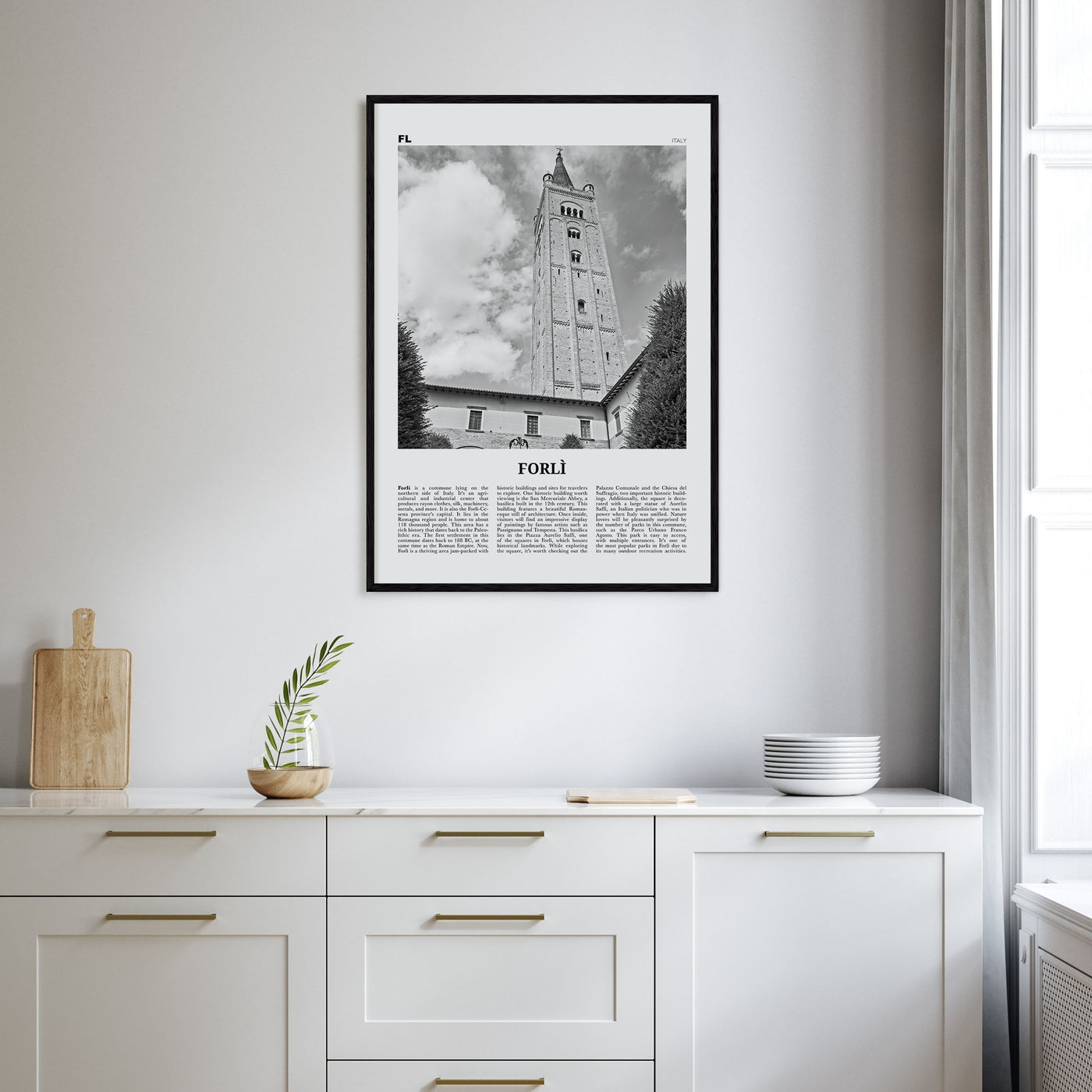 Forlì Travel B&W Poster