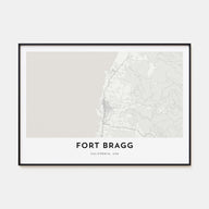 Fort Bragg Map Landscape Poster