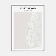 Fort Bragg Map Portrait Poster
