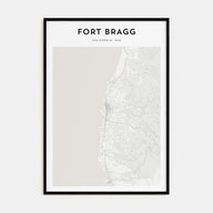 Fort Bragg Map Portrait Poster