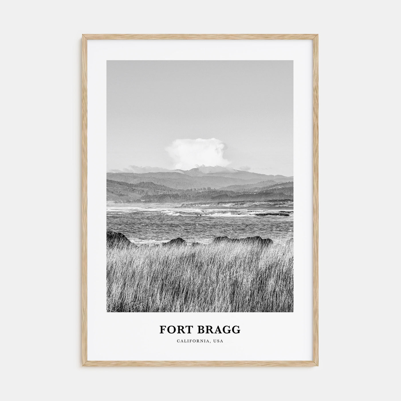 Fort Bragg Portrait B&W Poster