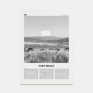 Fort Bragg Travel B&W Poster