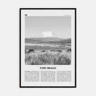 Fort Bragg Travel B&W Poster