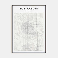 Fort Collins Map Portrait Poster