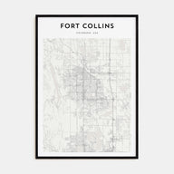 Fort Collins Map Portrait Poster