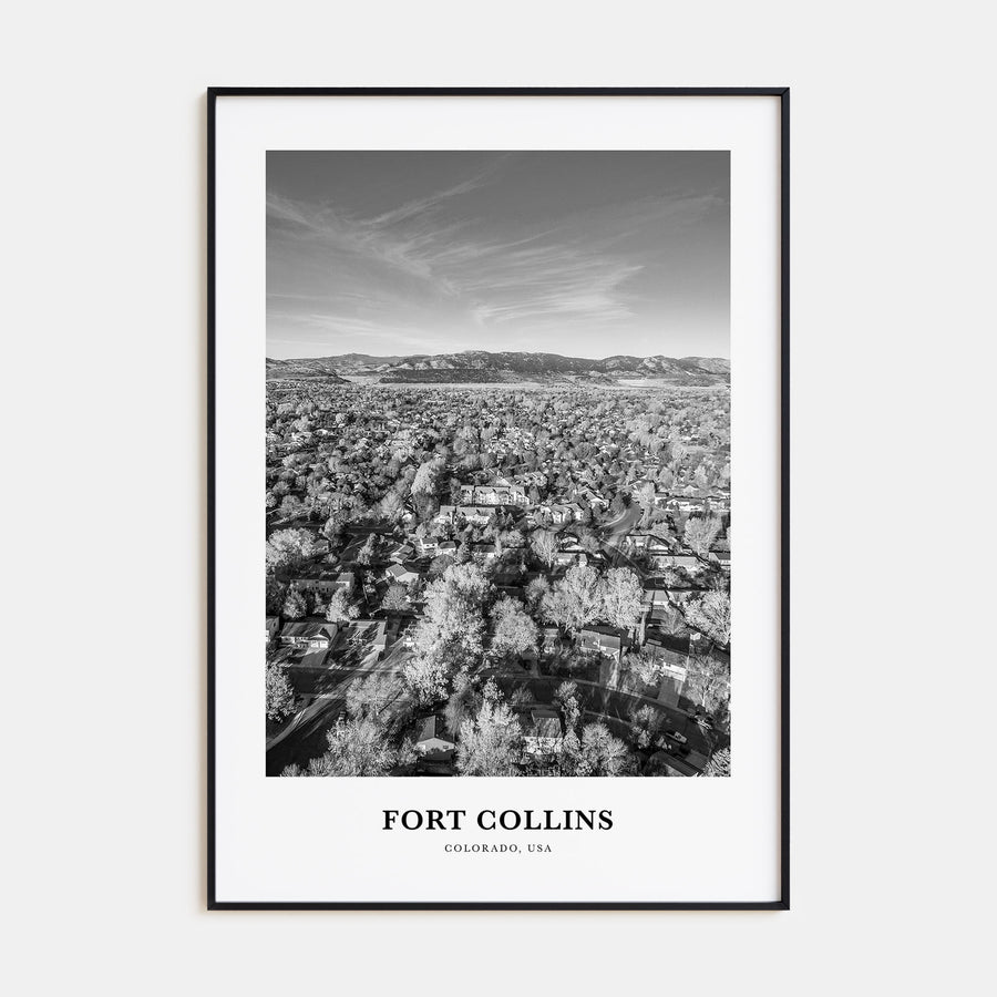 Fort Collins Portrait B&W Poster