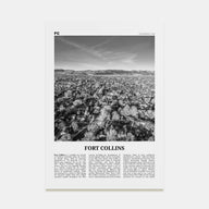 Fort Collins Travel B&W Poster