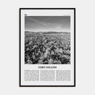 Fort Collins Travel B&W Poster