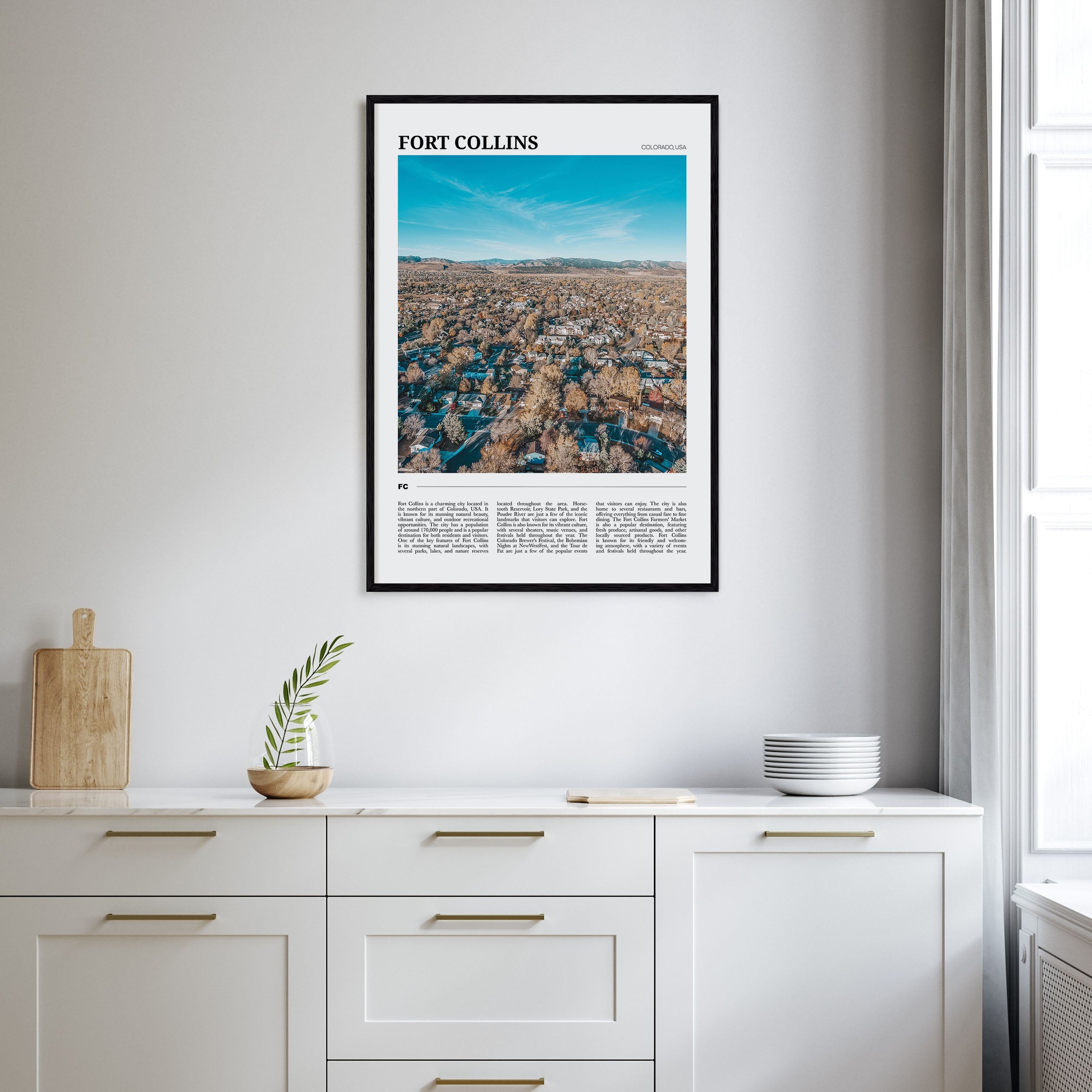 Fort Collins Travel Color Poster