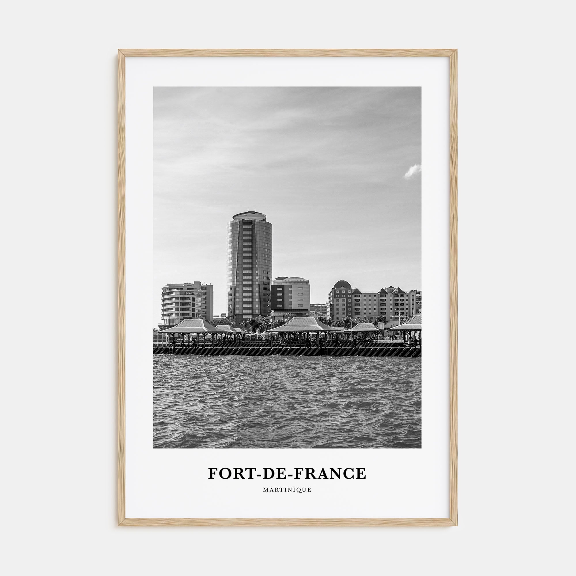 Fort-de-France Portrait B&W Poster