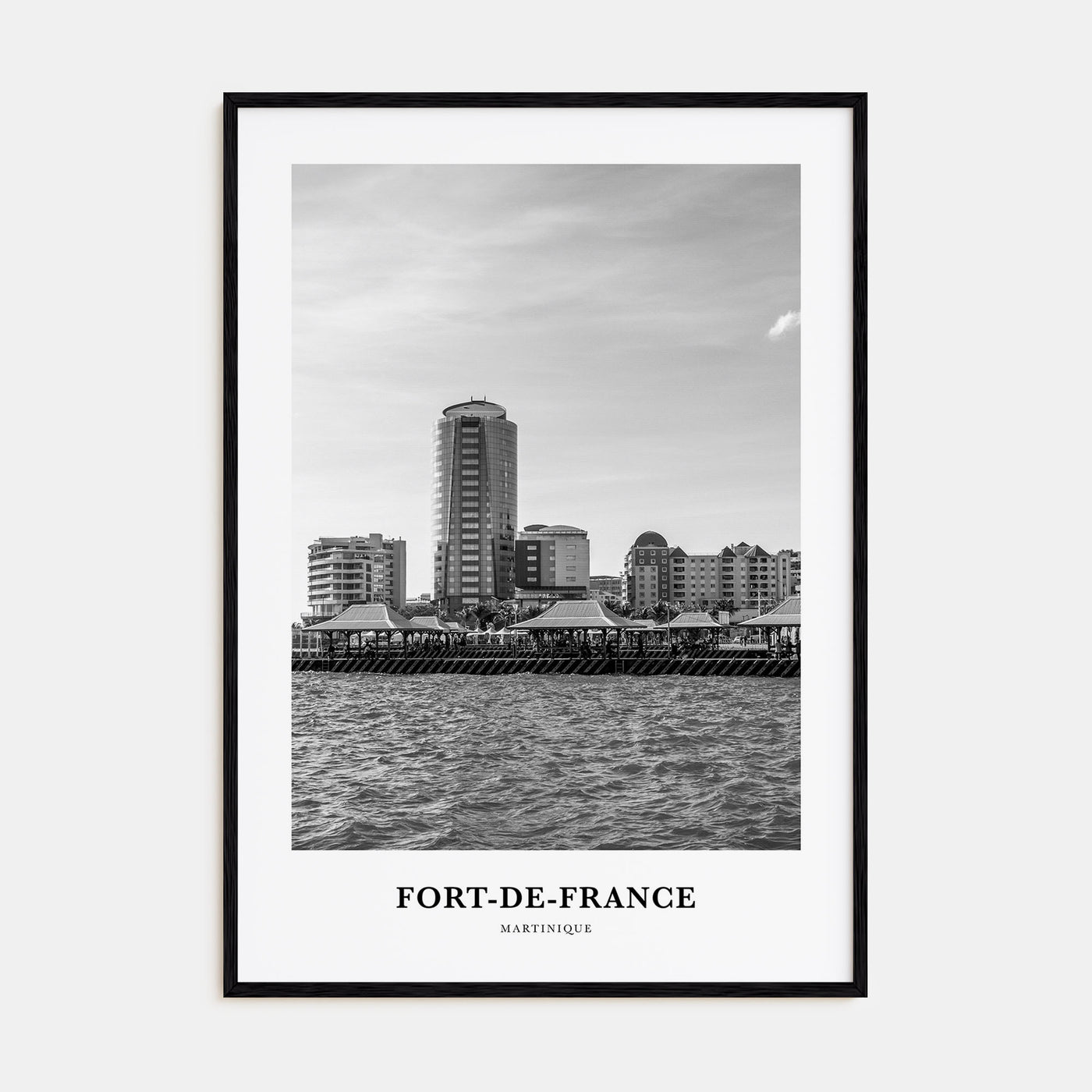 Fort-de-France Portrait B&W Poster