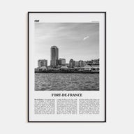 Fort-de-France Travel B&W Poster