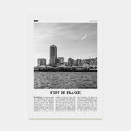 Fort-de-France Travel B&W Poster