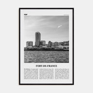Fort-de-France Travel B&W Poster