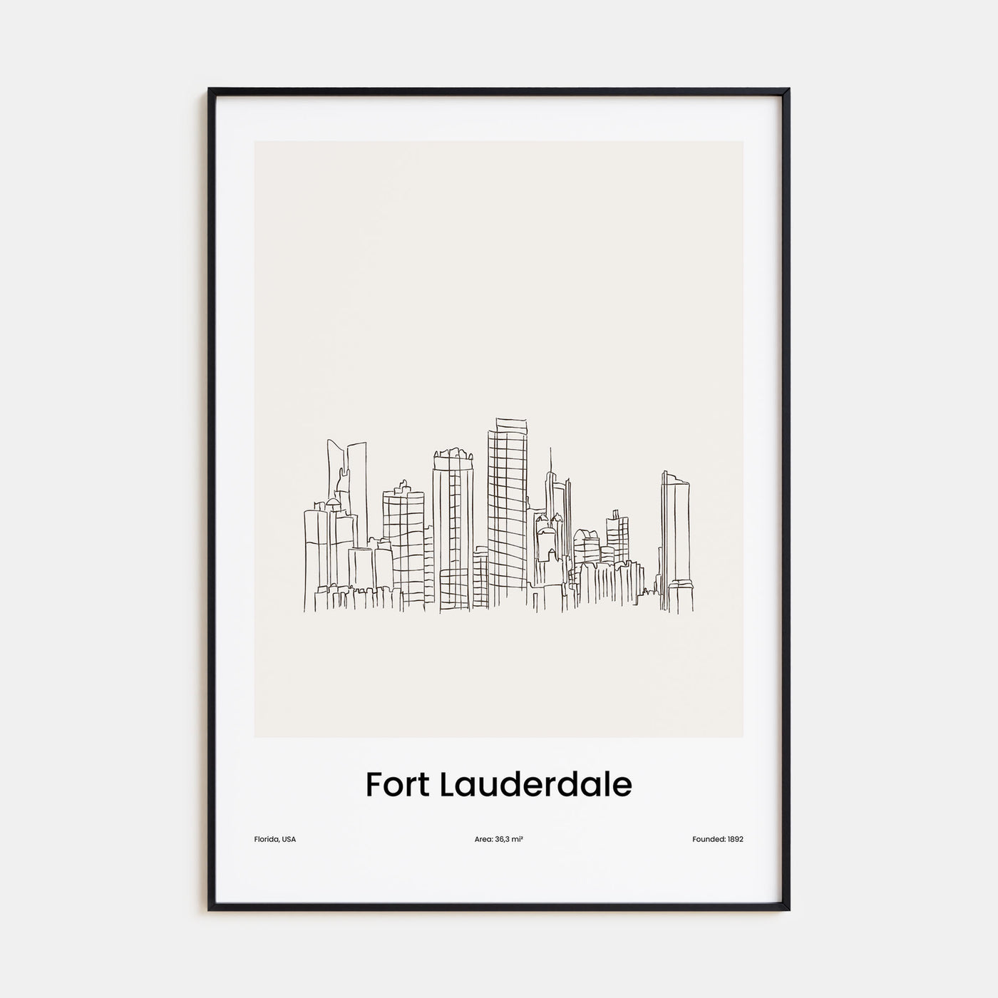 Fort Lauderdale Drawn Poster