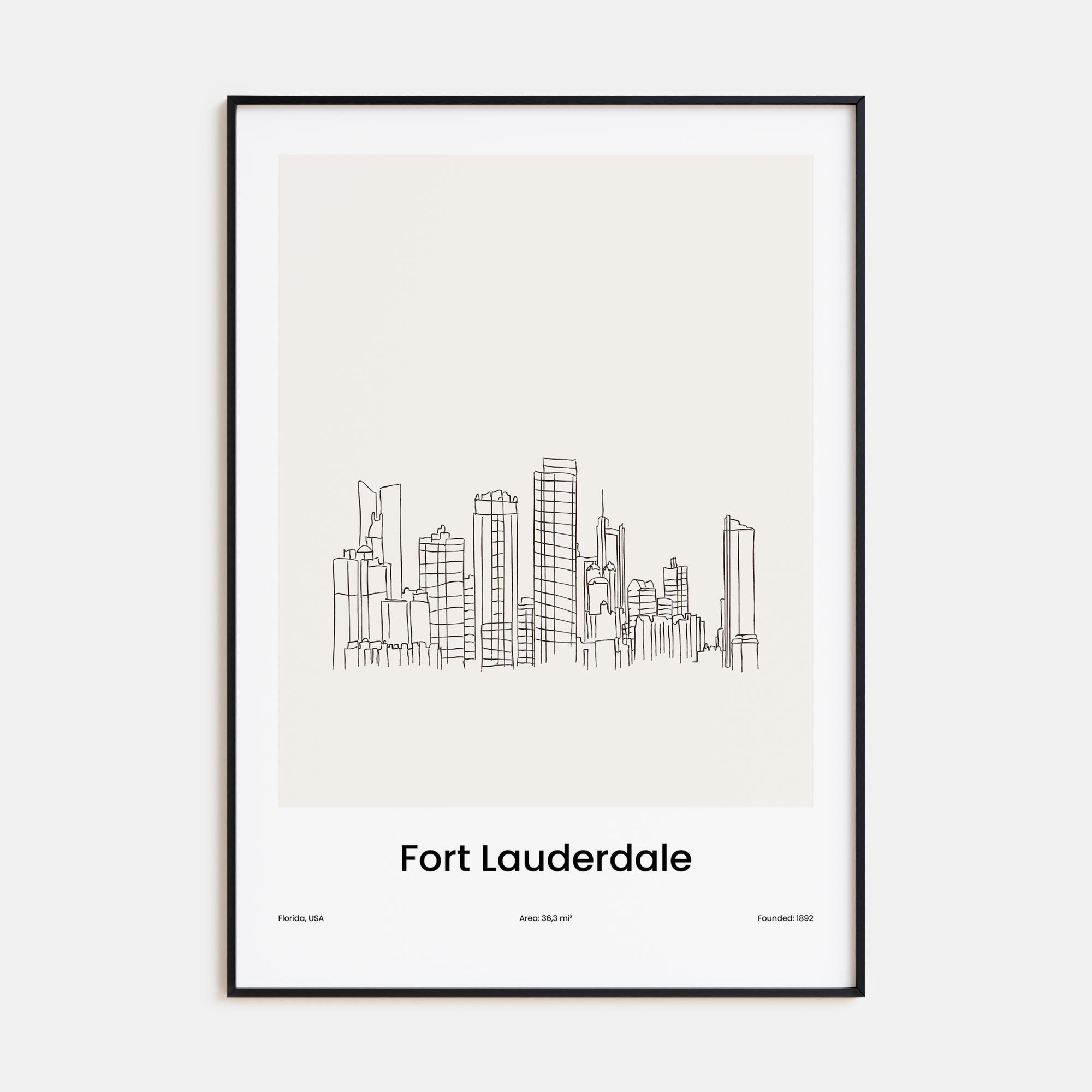 Fort Lauderdale Drawn Poster