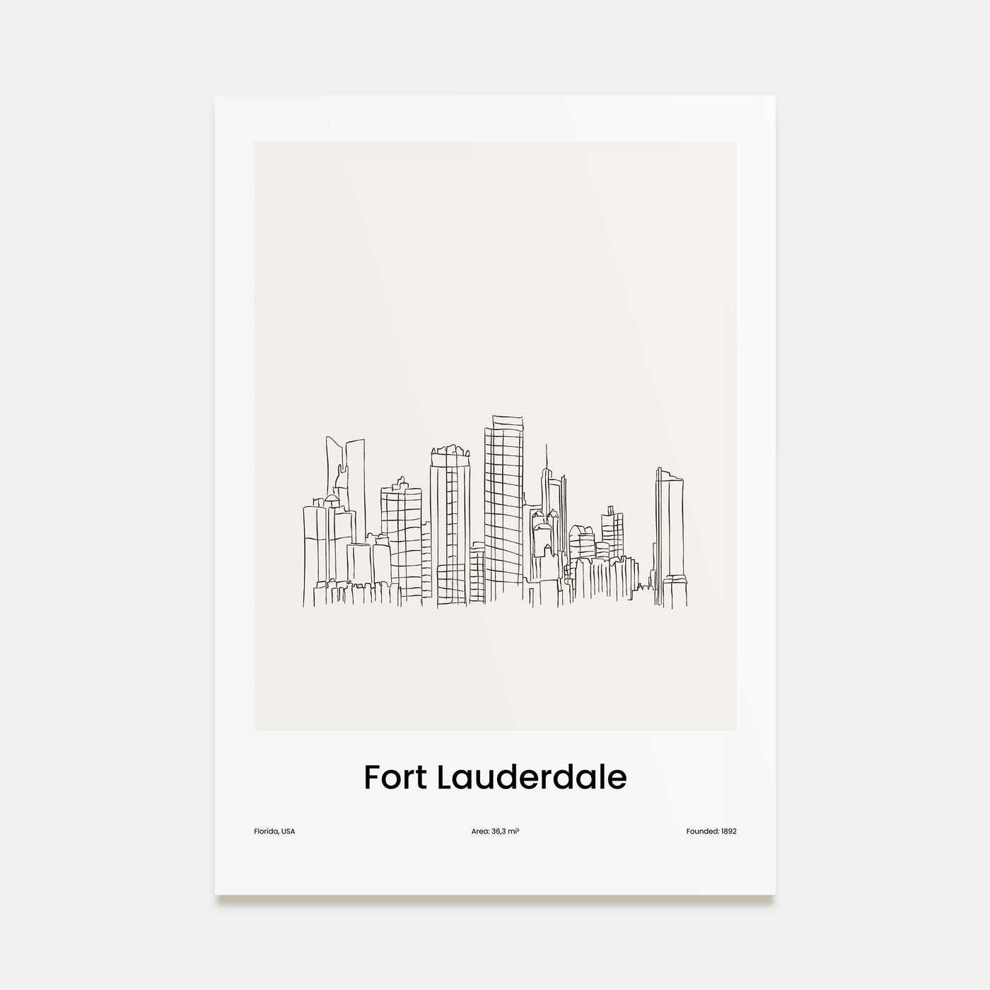Fort Lauderdale Drawn Poster