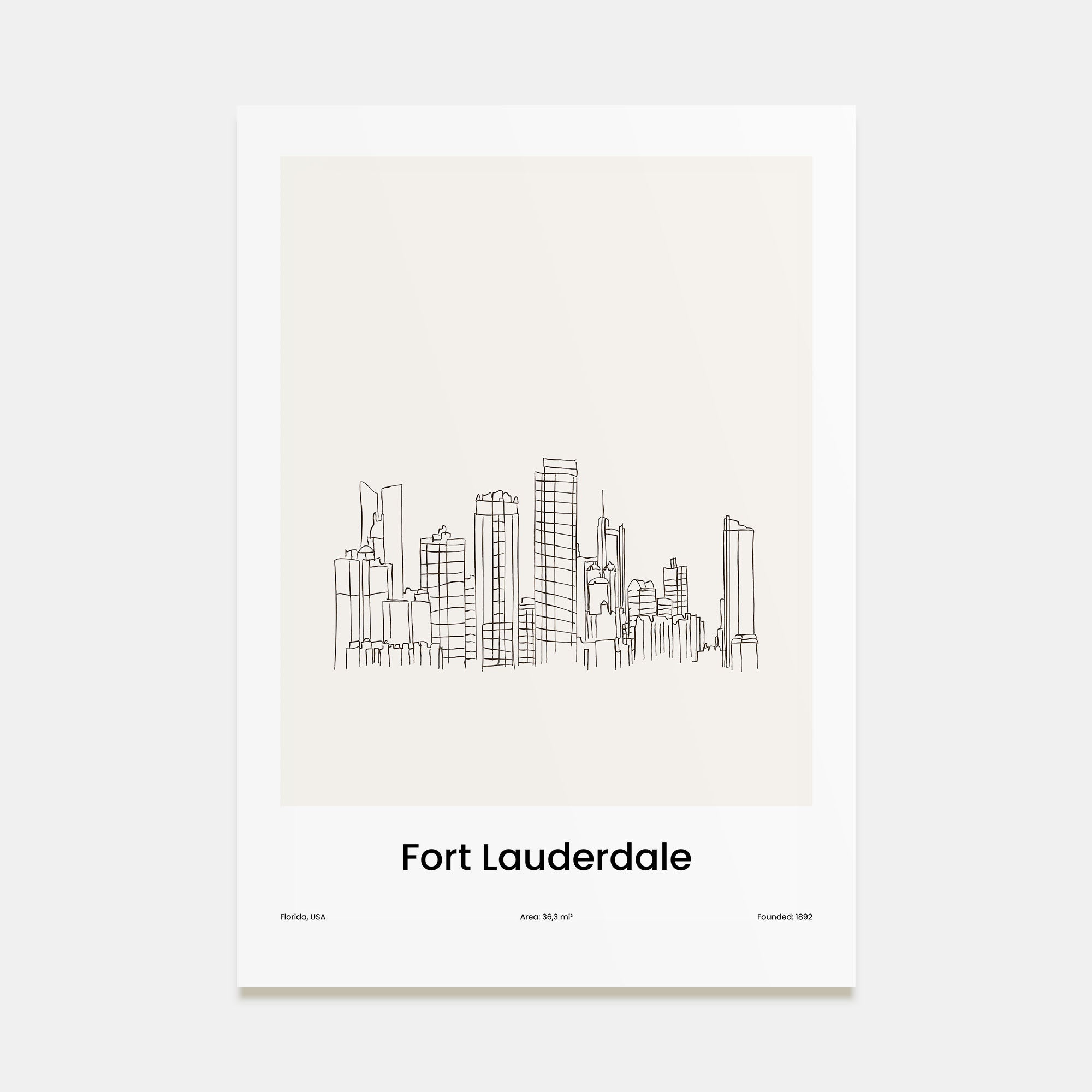 Fort Lauderdale Drawn Poster
