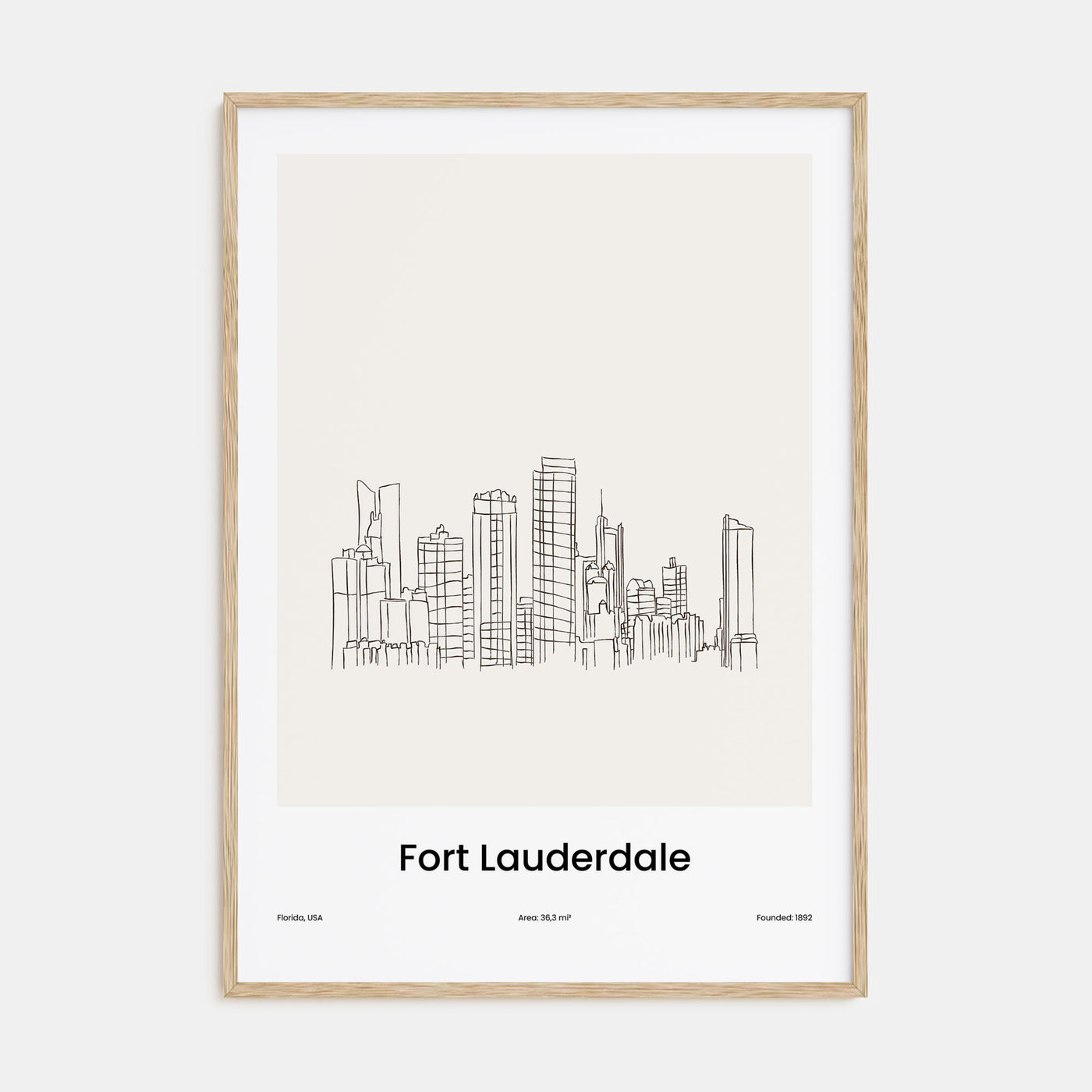 Fort Lauderdale Drawn Poster