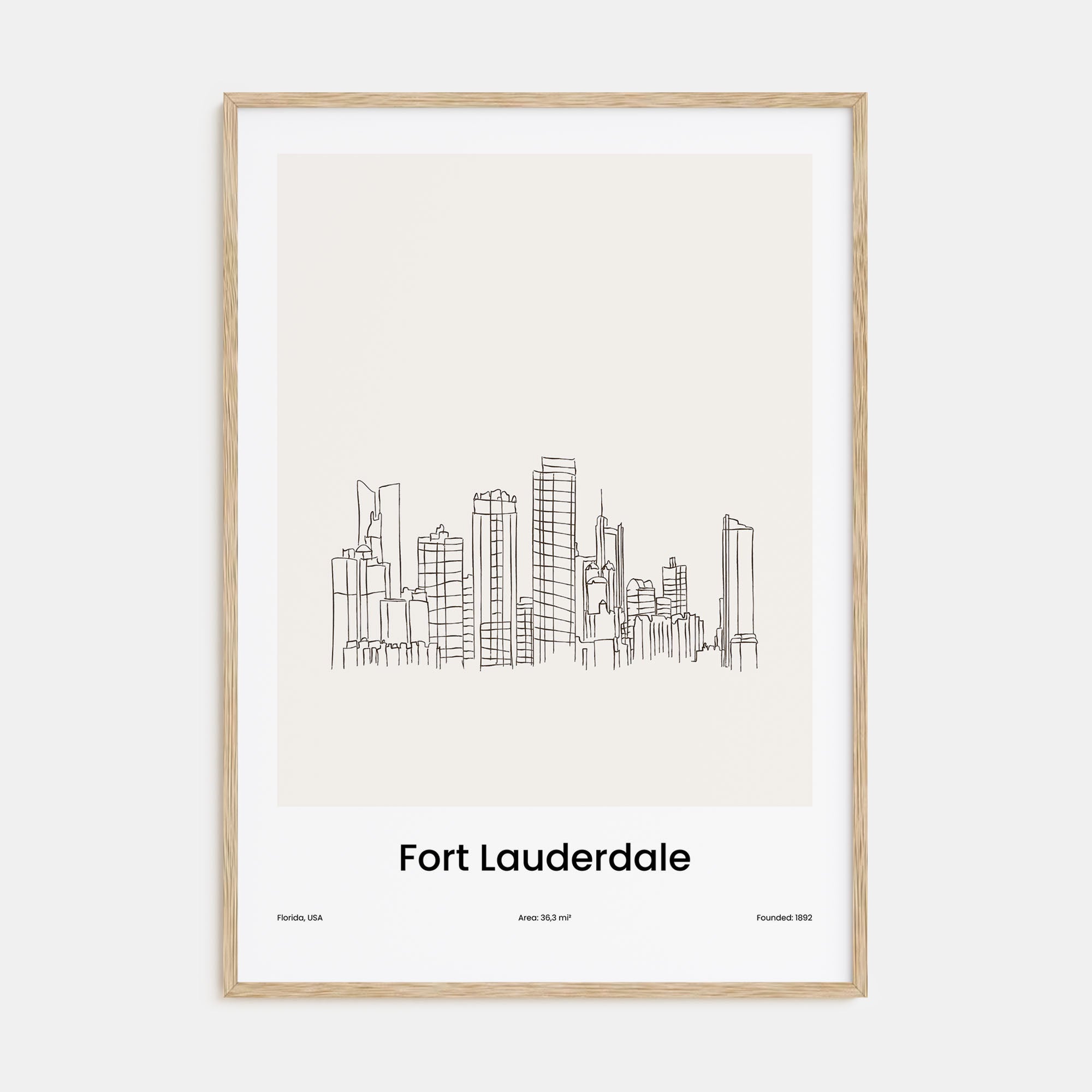 Fort Lauderdale Drawn Poster
