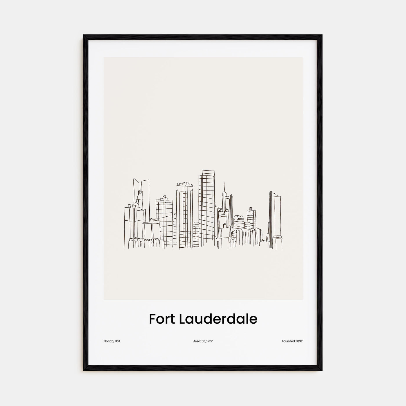 Fort Lauderdale Drawn Poster