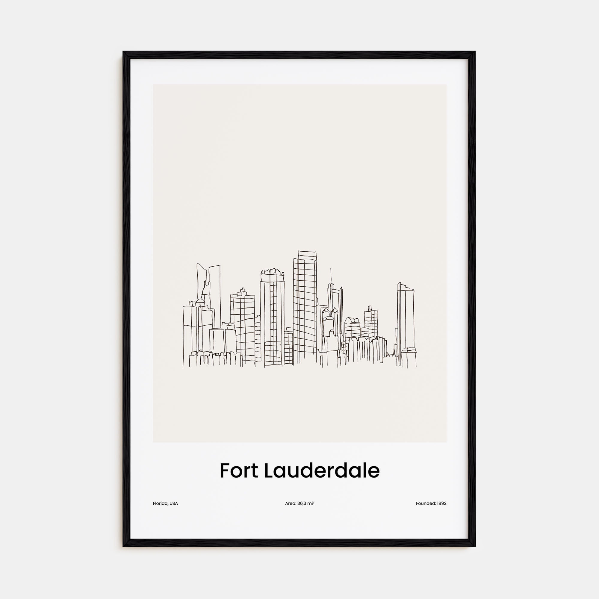 Fort Lauderdale Drawn Poster